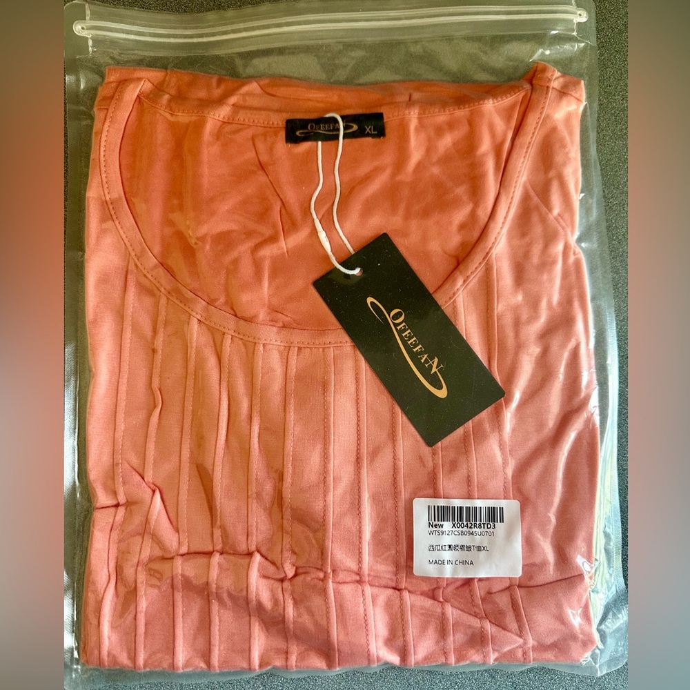 Women’s Coral Pleated Top
